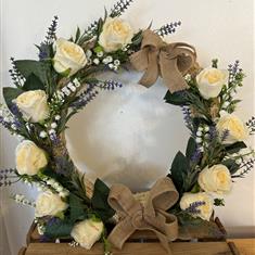 Cream Door Wreath 